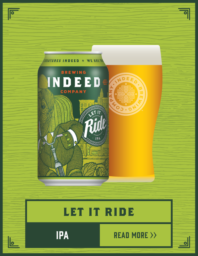 INDEED BREWING day tripper let it ride MN orang STICKER decal craft beer brewery